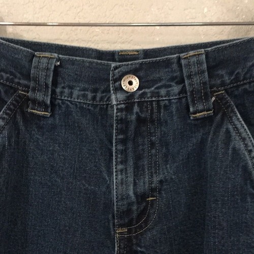 Wrangler Boys Sz 8 Jeans Blue Denim Dark Wash Cargo Pockets Outdoor 100% Cotton - Picture 3 of 11