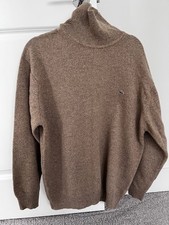 Lacoste Men's Wool Turtleneck Sweater- Size 6 - Beige