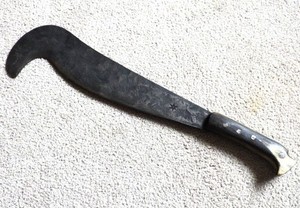 Antique Vintage Machete Billhook Handmade Blade marked with Star