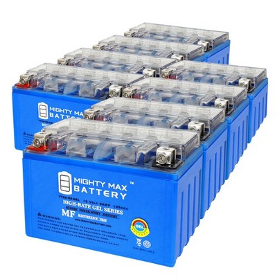 Mighty Max YTX9-BS 12V 8Ah GEL Replaces Royal Enfield 350 Meteor 350 21 - 8 Pack