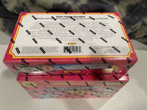 Sign Panels Example 2026 Panini Decades 90s Multi Sport Mega Box Sealed + Example Pulls ...