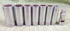 Vintage Snap-on U.s.a. 1940s Set Of 8 Deep Well 12 Pt. Sae Sockets More Vintage Snap-on U.s.a. 1940s Set Of 8 Deep Well 12 Pt. Sae Sockets More