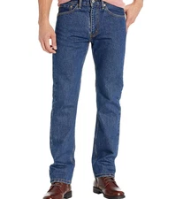Levi’s Men’s 505 Regular Fit Jeans Dark Stonewash Blue Denim 32x30 NWT