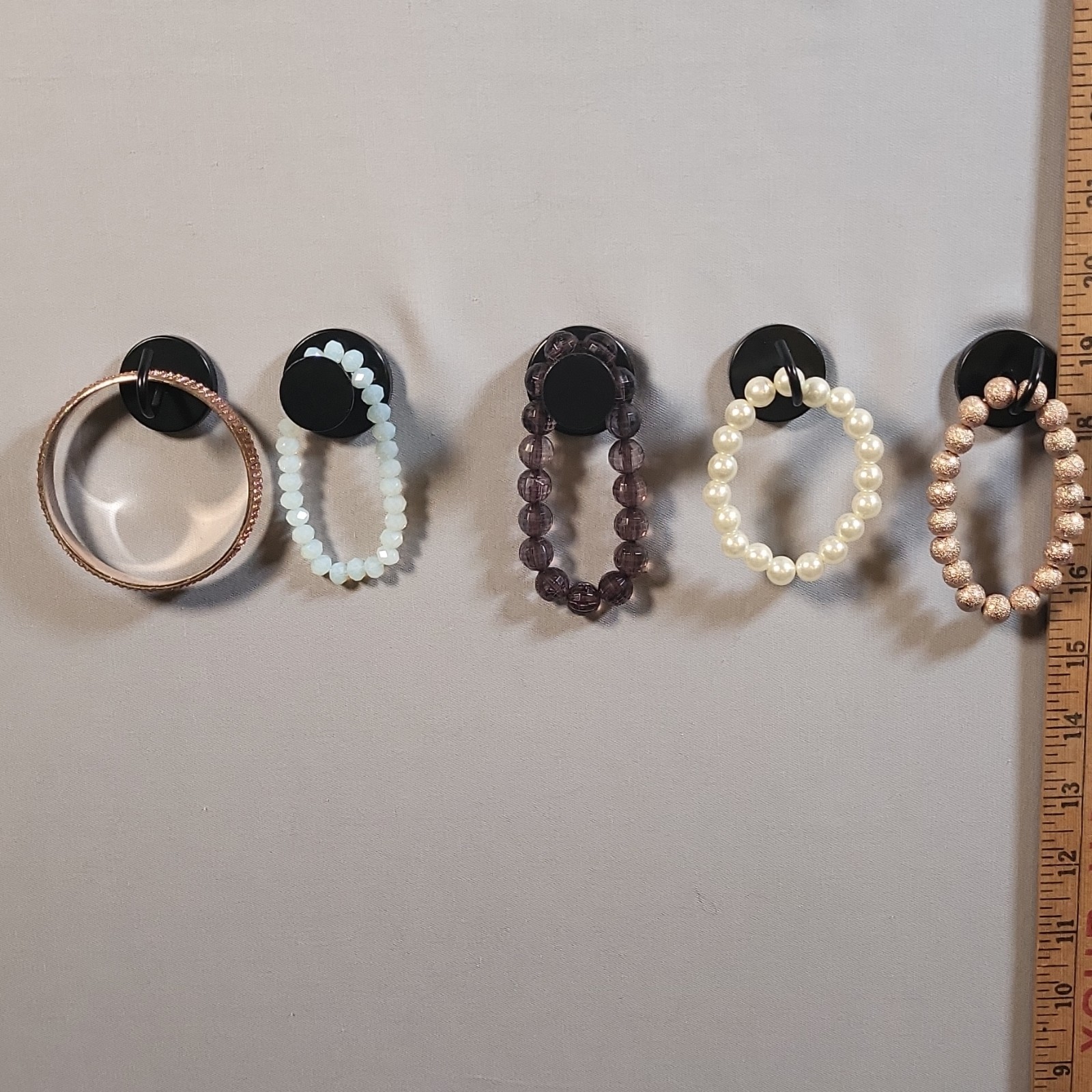 Multicolor Beaded Bangle Charm Bracelets Lot, 16 … - image 6