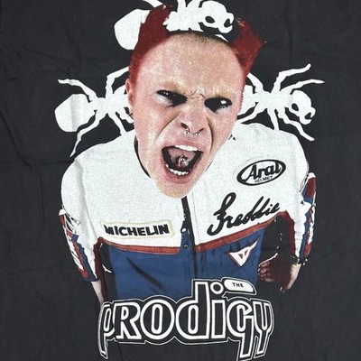 Prodigy Vintage Keith Flint Ringer Indie Rock 90s Band UK Tour (L) Shirt REPRINT