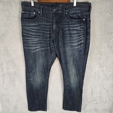 Lucky Brand Mens 410 Athletic Fit Dark Wash Indigo Denim Jeans 36x30 Tapered Leg