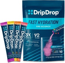 Single Serve Electrolyte Packets - Bold Flavors for Quick Hydration - 16 Count
