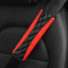 3D Embroidered Faux Sheepskin Car Seat Belt Shoulder Cover Anti-Tightening