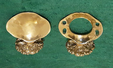 Vintage Solid Brass Wall Mount Toothbrush/Tumbler Holder  Soap Dish - VG