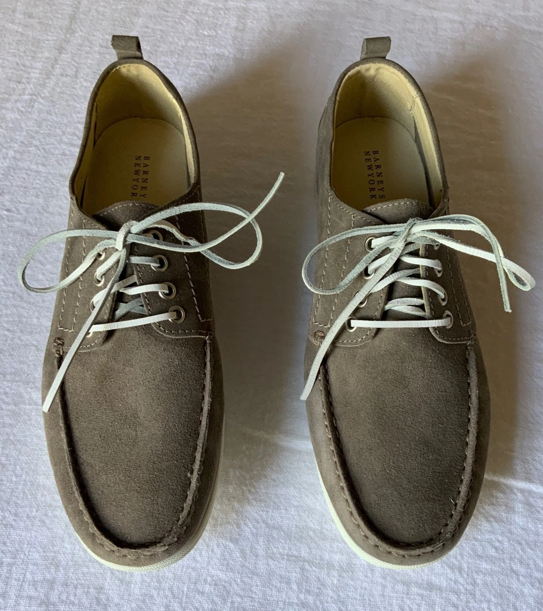Barneys New York Suede Slip-On Sneakers Gray Black Contrast Men’s EU 43 Barneys New York | Shoes | Barneys New York Mens Driving  main image 3