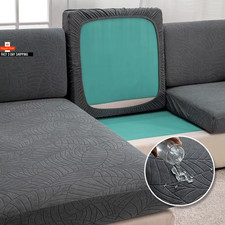 Elastischer Jacquard Kissenbezug für Wohnzimmer Blattmuster Sofabezug Wasserabweisung