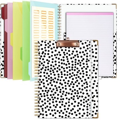 Clipboard with Storage 8.5 X 11，Padfolio Organizer, Spiral Portfolio Letter S...