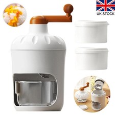 Portable Crank Ice Crusher Shaver Block Shaving Machine Manual Snow Cone Shaved