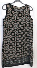 Amber Blue Boho Dress Sleeveless Contrast Hem Size M