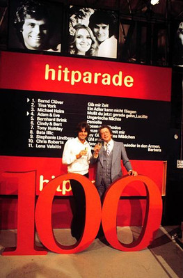 Dieter Thomas Heck Chris Roberts ZDF show 10 Years of Hit Parade - 1979 Photo
