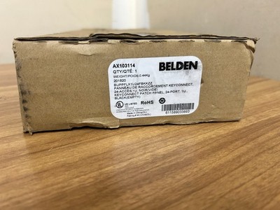 Belden AX103114 KeyConnect 24-Port Patch Panel 1U Black Empty Network