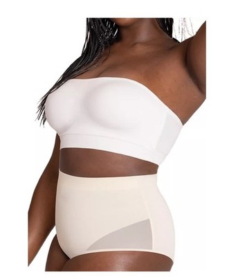 SHAPERMINT Everyday Convertible Bra Wireless Bandeau Top 2XL Removable Straps