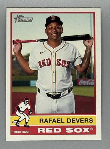 2025 Topps Heritage #445 Rafael Devers SP Error Card Wrong Back