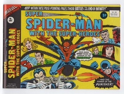 1974 MARVEL AMAZING SPIDER-MAN #135 & IRON MAN #17 2ND APP OF PUNISHER RARE UK