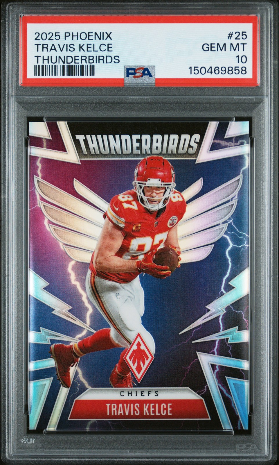 2025 Panini Phoenix Thunderbirds #25 Travis Kelce PSA 10