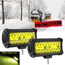 Snow Plow 7 Inch Yellow Led Work Lights Truck Tractor Headlight Tractor Suv Utv Snow Plow 7 Inch Yellow Led Work Lights Truck Tractor Headlight Tractor Suv Utv