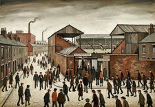Luton Town Football Ground Lowry-Inspired Scene Print Poster