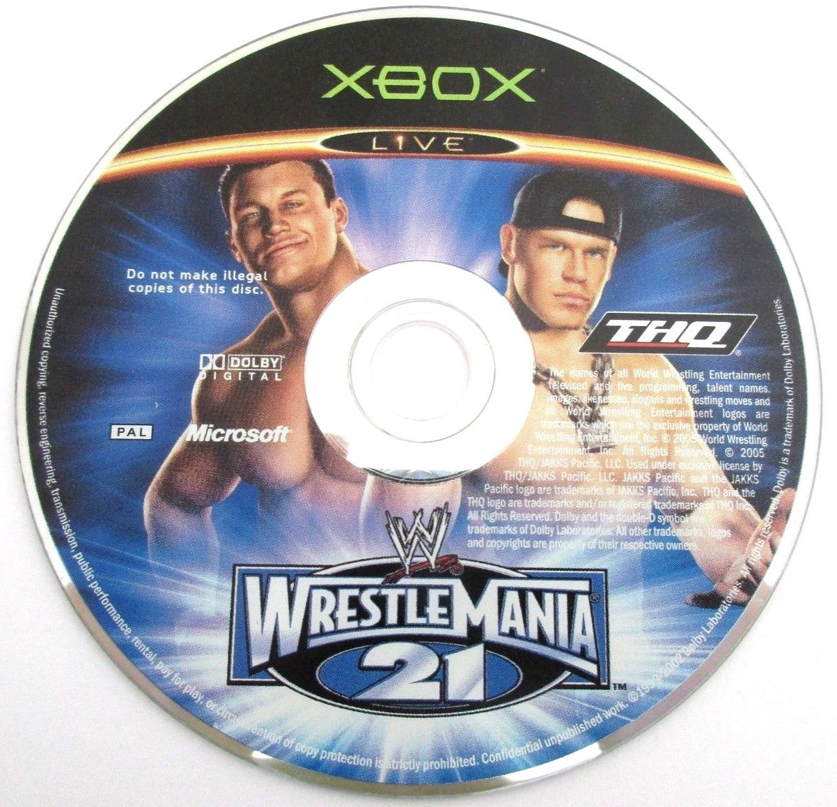 WWE Wrestlemania 21 Jeu Microsoft Xbox PAL Fr Loose