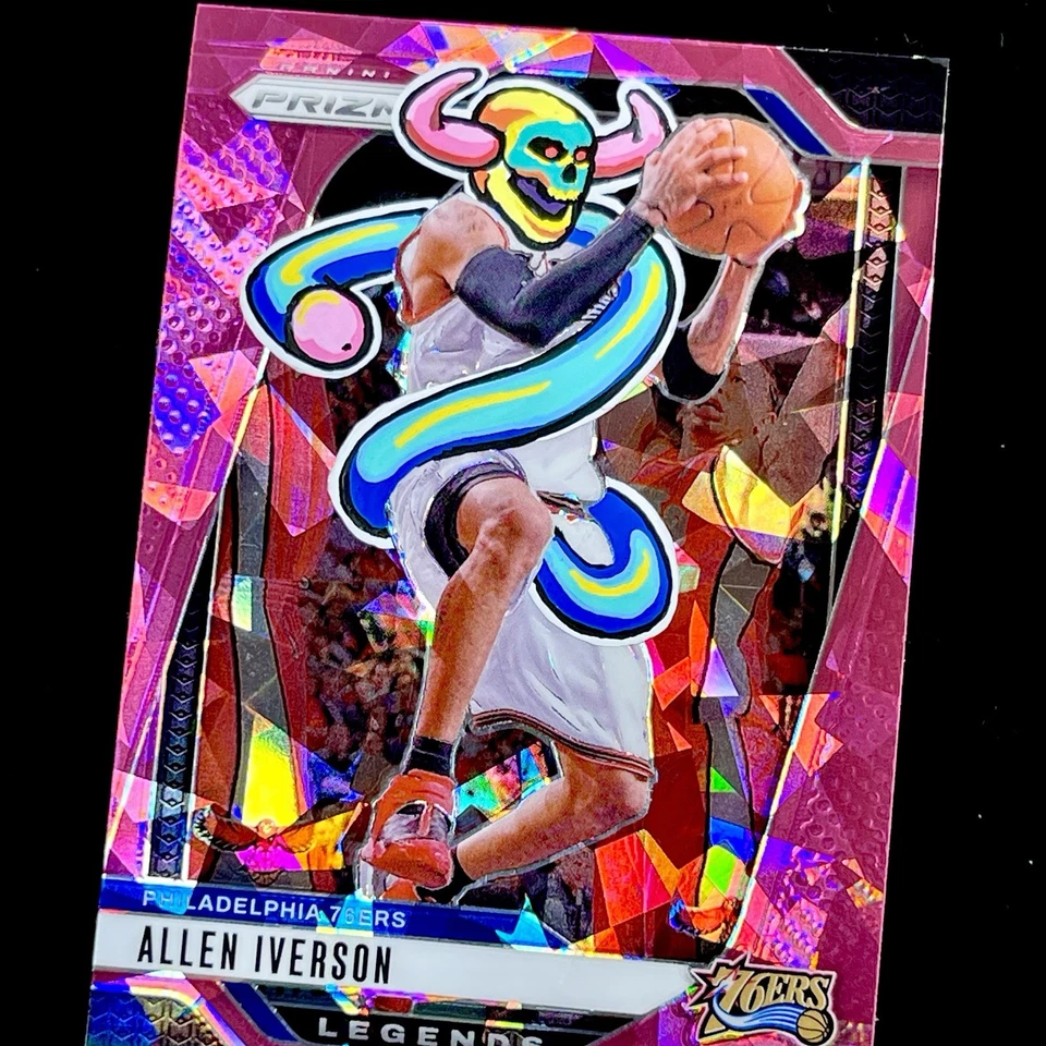 1/1 ALLEN IVERSON 🔥 PINK ICE PRIZM SSP 🔥 NEW PENINI: ONE OF ONE ART - Image 3 of 4