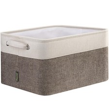 1 Pack Fabric Storage Bins for Shelves, Linen Storage Baskets for Organizing,...