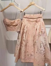 NWT Zimmermann Embroidered Cami Top Midi Skirt Mermaid 2PC Set Womens
