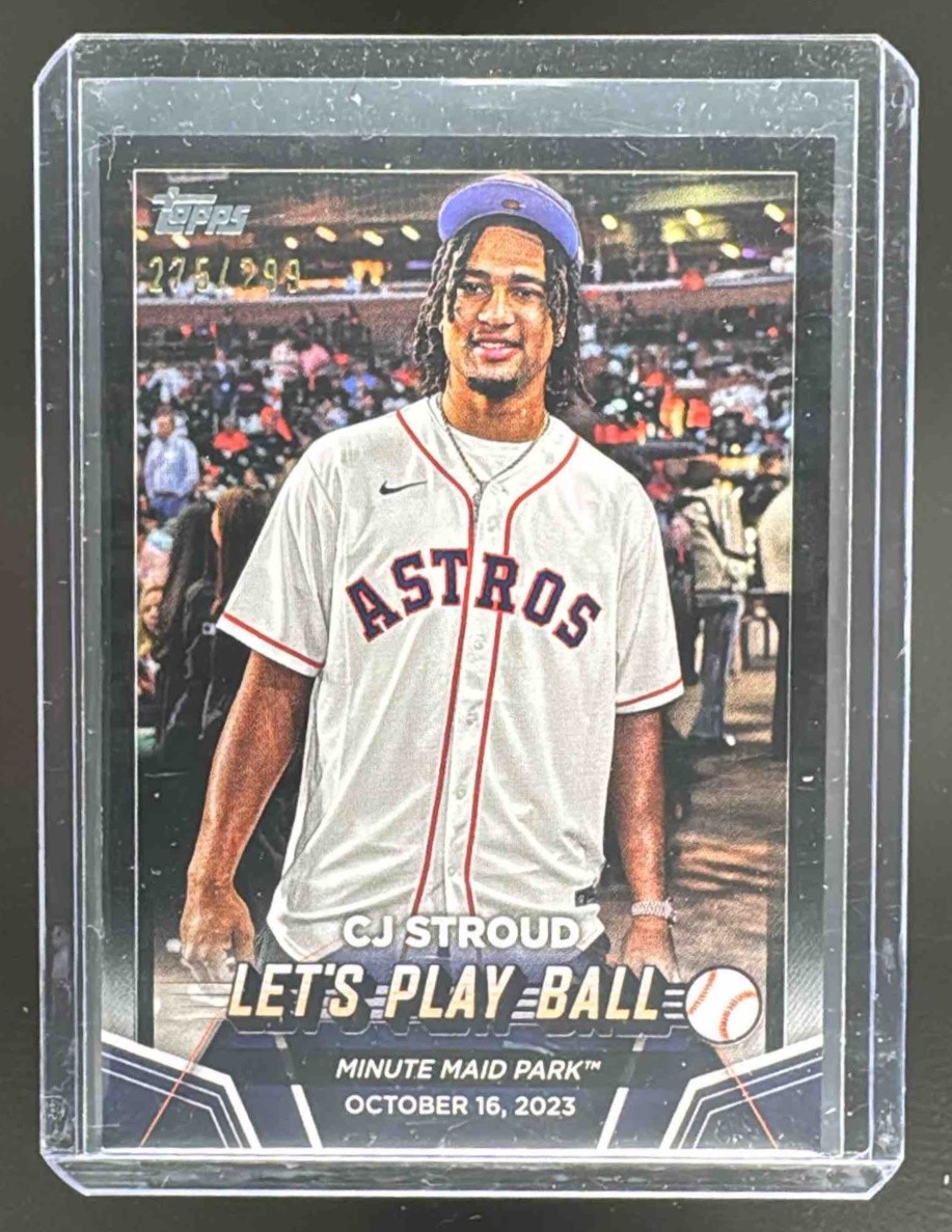 EL.125 CJ Stroud 2024 Topps #PB-1 Black Let's Play Ball 275/299