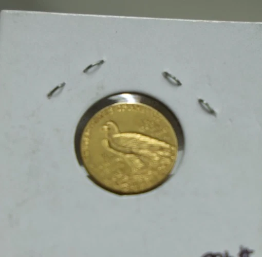 1915 US 2 1/2 Indian Gold Piece XF+ Details (Cleaned) - Image 2 of 2