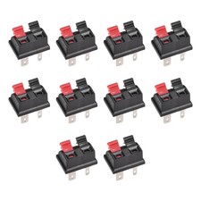 2 Way Spring Speaker Push Release Connector Terminals Strip Block WP2-203 10X