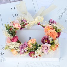 Bride Women Flower Crown Fashion Bohemian Hair Band Wedding Floral Headband Garl