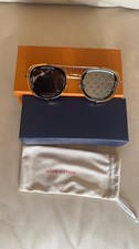 Louis Vuitton Ash Aviator Rimless Sunglasses Gold Frame
