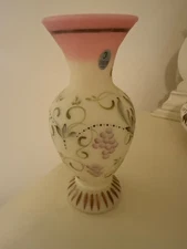 Rare signed limited edition Antique Fenton Burmese Vase