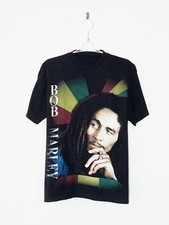 Vintage 1990s Bob Marley Euro Bootleg Band Music Reggae Shirt L