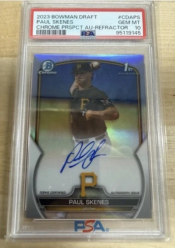 2023 Paul Skenes 1st Bowman Chrome Prospect Auto #CDA-PS Refractor /499 (AU/RC)