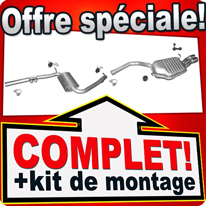 Silencieux échappement Audi A4 B7 pour réparation mécanique TDi 1.9 2.0 Avant