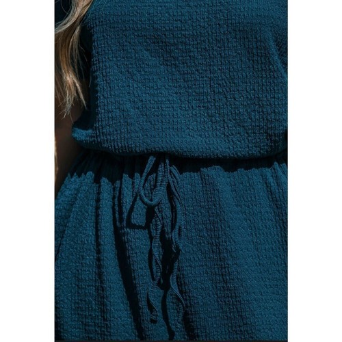 Abito copricostume Cupshe blu stropicciato Dolman con coulisse in vita GRANDE bohemien nuovo con etichette - Foto 6 di 16