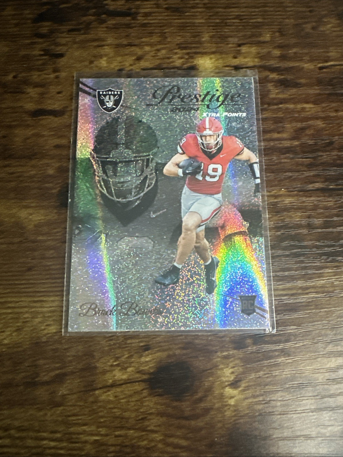 2024 Panini Prestige - Rookies Brock Bowers #305 Xtra Points Galaxy (RC)