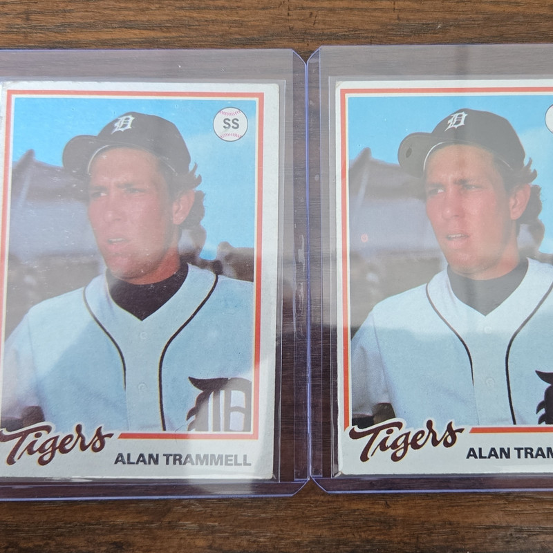 Topps 1981 Topps Alan Trammell Detroit Tigers Baseball Cards Lot of 2!