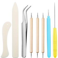 Mudder 8 Pcs Bone Folder and Paper Creasing Tools, Card Small, Multicolor