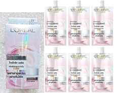 6 x L Oreal Paris Glycolic Bright Glowing Day Cream SPF17 7ml Reduce Dark Spots