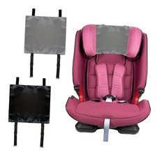 2 PCS Satin Car Seat Headrest Cover for Babies, Soft Silk Feeling Black Grey