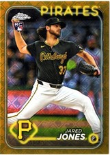 2024 Topps Chrome Logofractor Jared Jones Gold MLB Refractor /50 #96 RC Pirates