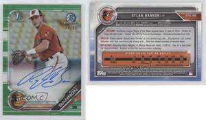 2019 Bowman Chrome Prospect Auto Green Refractor /99 Rylan Bannon #CPA-RB Auto