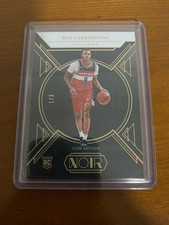 Bub Carrington 2024-25 Panini Noir Icon Edition Rookie card Rare 1/3 #182