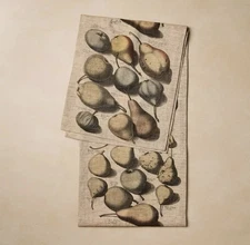 NWT John Derian X Target Pears Chambray TableRunner CottonLinen 14x90” 2024