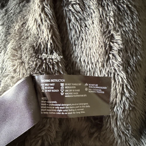 Wantdo Jacket Mens M Canvas BLACK Full Zip Faux Fur Lined Winter Warm Utility image 13